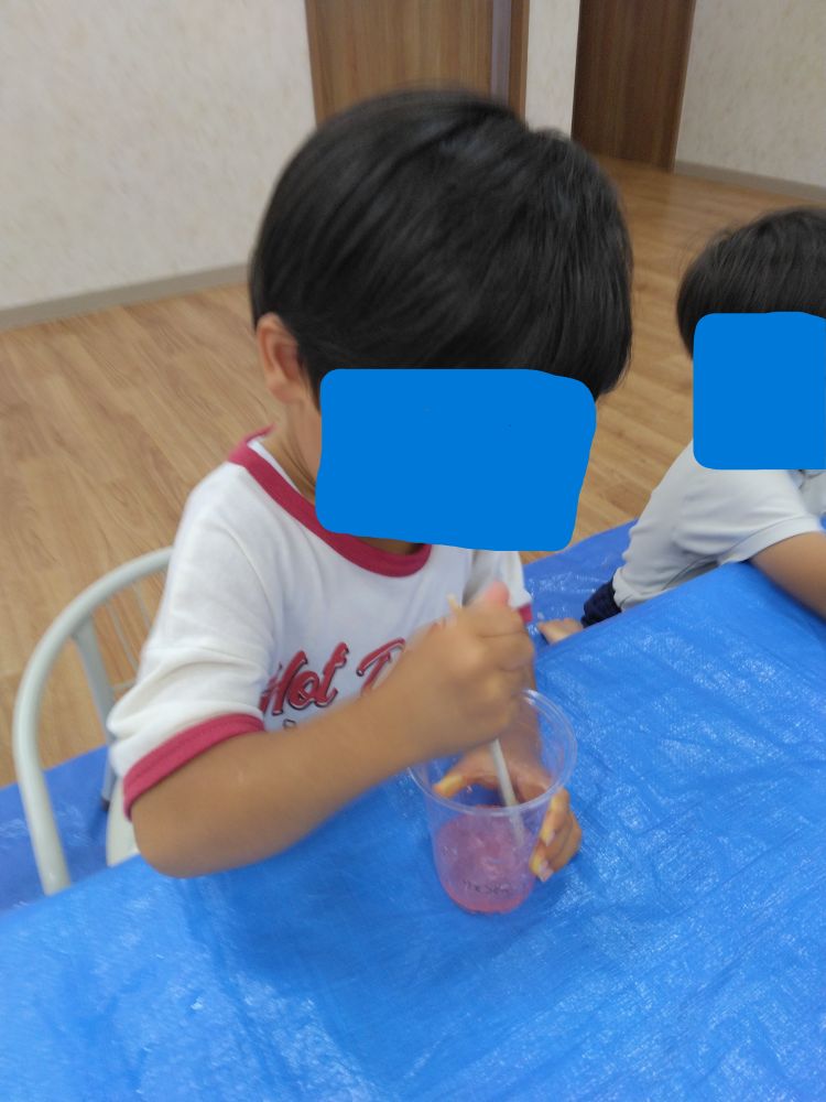 スライム作り①アイリスクラブ八尾南教室